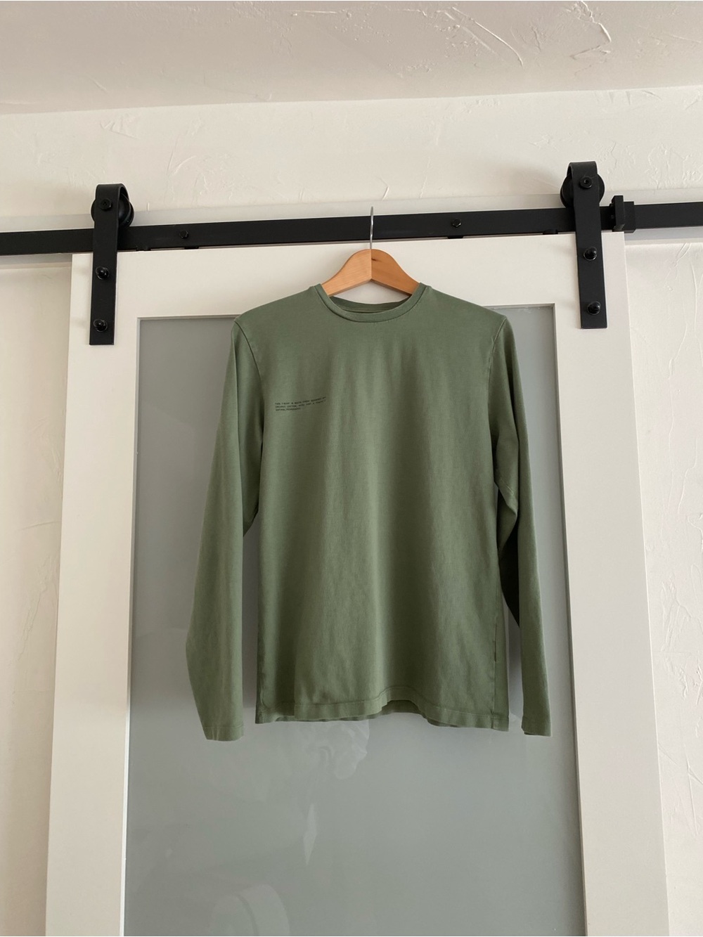 Pangaia Unisex Long-Sleeve Crewneck Shirt - Olive Green